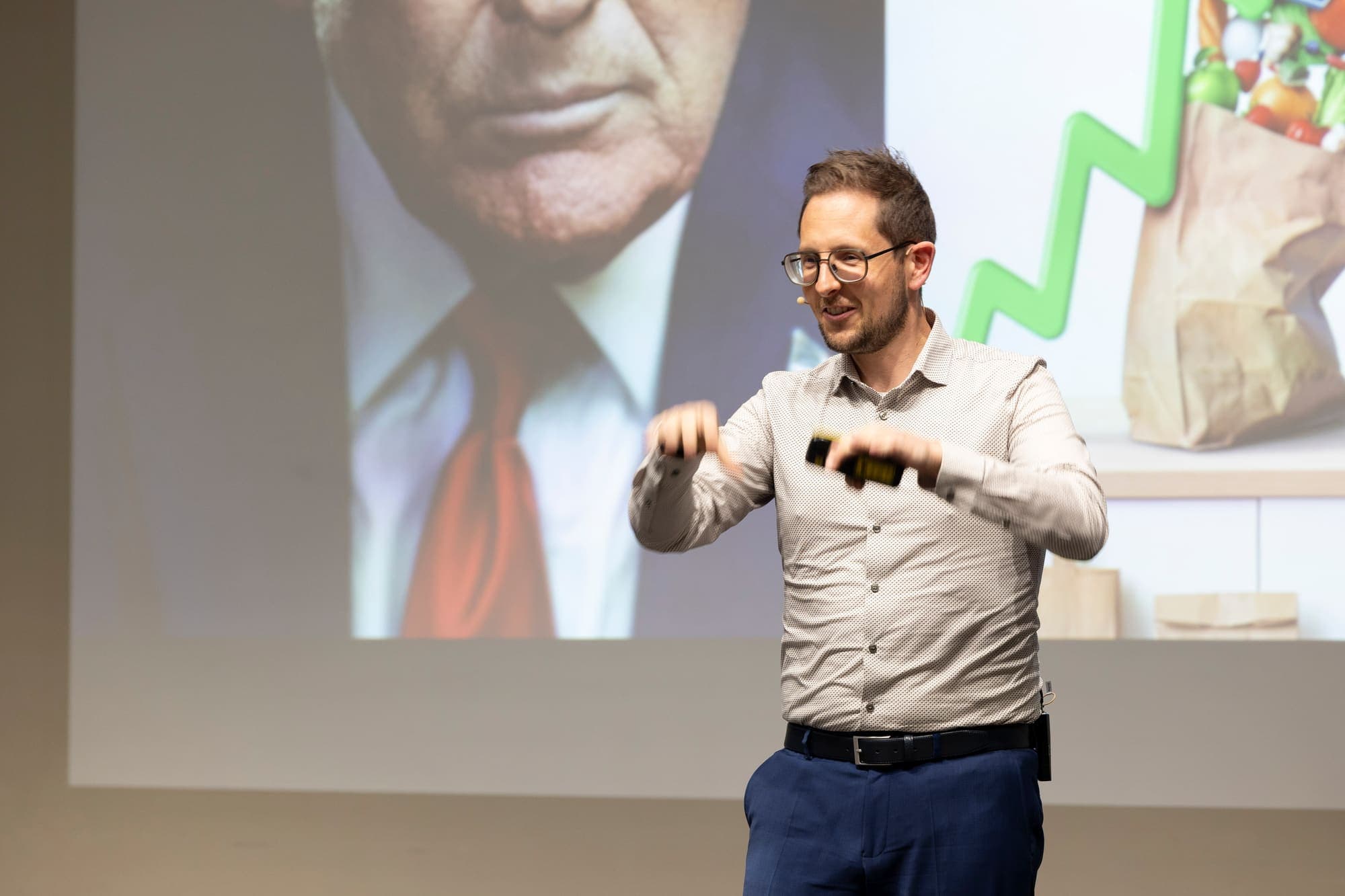 Christof von Wenzl vor seiner Präsentation